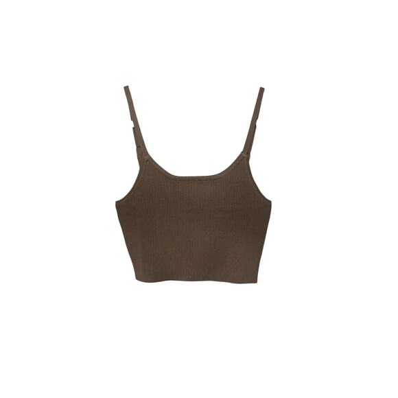 Tan Three-Piece Cardigan-Cropped Tank-Skirt Set-NWT-Size M/L - Picture 4 of 6